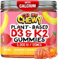 OH MY CHEWY Center-Filled Vitamin D3 K2 & Calcium Gummies - Supplement for Healthy Teeth, Bone & Energy - 5000 IU D3, 120 mcg K2(MK-7), 120 mg CA - Vegan & Non-GMO - 120 Count