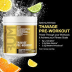 RAW Pre Workout Powder, Thavage (Champion Mentality) - Chris Bumstead Sports Nutrition Supplement for Men & Women - Cbum Pre Workout for Working Out, Hydration, Mental Focus & Energy - 40 Servings