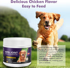 Glucosamine Chondroitin MSM Chewable Tablets for Dogs - Hip & Joint Support Supplement with Vitamins, Chicken Flavor, Joint Pain Relief for Puppies & Senior Dogs, 120 Count