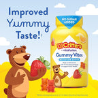 L’il Critters Gummy Vites No Sugar Added Daily Gummy Multivitamin for Ages 2+ Toddlers & Kids, Vitamin C, D3 for Immune, Strawberry and Orange Flavors, 100 Gummies