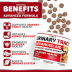 Dog UTI Chews - 170 Treats - Cranberry Supplement for Dogs - Bladder Control - Digestion & Immune Support - Urinary Tract Health - Multivitamin - Vitamins and Supplements - Made in USA