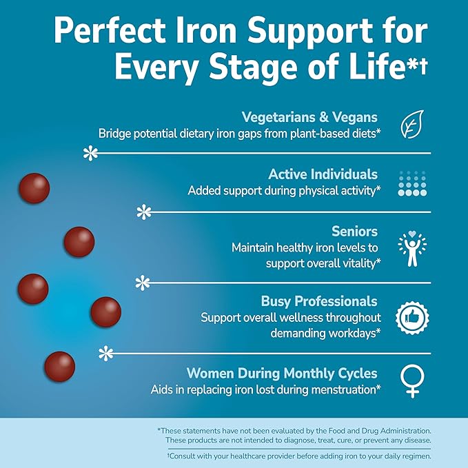 21st Century Slow Release Iron Tablets, 60 Count