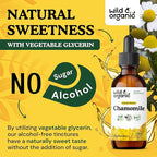 Wild & Organic Chamomile Tincture - Add to Tea for Relaxation Support - 500 mg Chamomile Flowers Drops - Mood Support Herbal Supplement - 28-Day Supply - Vegan, Sugar & Alcohol-Free - 2 fl oz