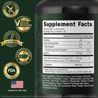 Lion’s Mane Mushroom Gummies 10:1 Extract with L-Theanine 200mg - Nootropic Cognitive Support for Focus, Memory & Calm Energy - Vegan, Non-GMO, Gluten-Free - Pomegranate Raspberry Flavor - 60 Count