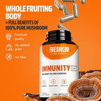 FreshCap 7-in-1 Immune Support Supplement - 5000mg Turkey Tail Mushroom Capsules - Immune Boosters for Adults, Immunity Boost Supplement, Elderberry Vitamin C and Zinc, Ayurveda (120 Capsules)