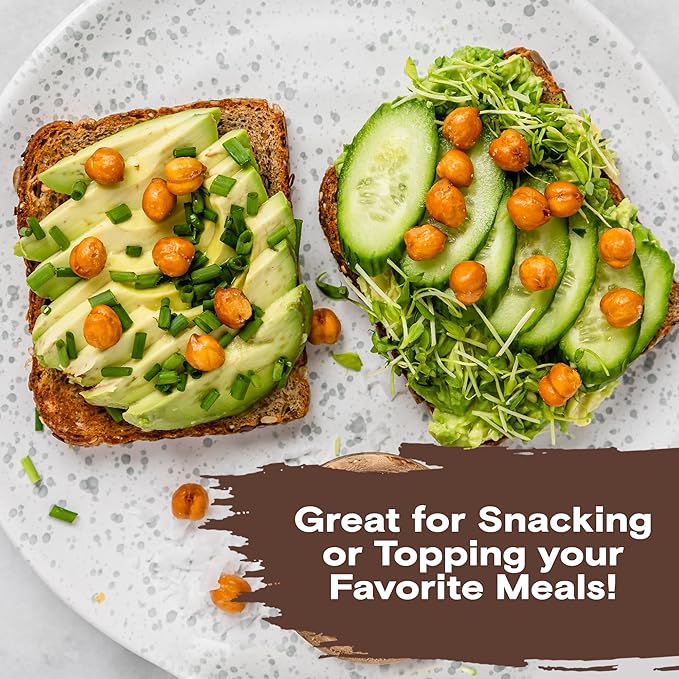 Biena Crispy Roasted Chickpea Snacks, Lil’ Bit of Everything, High Protein Snacks, High Fiber Snacks, Gluten Free, Plant-Based, Non-GMO, Healthy Snacks for Adults and Kids, 4-Pack 5 Ounce Bags