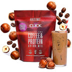 Click Coffee Protein Powder | Double Shot Espresso | 16g Protein | 23 Essential Vitamins | Low Calorie Meal Replacement | 150mg Caffeine | Gluten Free | No Artificial Flavors or Colors | Hazelnut