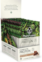 PlantFusion Complete Vegan Protein Powder - Plant Based Protein Powder with BCAAs, Digestive Enzymes and Pea Protein - Keto, Gluten Free, Soy Free, Non-Dairy, No Sugar, Non-GMO - Chocolate Pack of 12