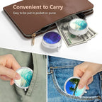 3 Pack Pill Box, Small Pill Case for Purse & Pocket, Cute Travel Medicine Organizer, Portable Medicine Container Holder to Hold Vitamins, Medication, Fish Oil & Supplement, Beach & Galaxy