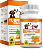 Uruses Turmeric Curcumin for Dogs, Hip & Joint Support, Heart Health Support, Immune System Booster, Dog Joint Supplement for All Ages Breeds & Sizes, 180 Chewable Tablets, Peking Duck Flavor