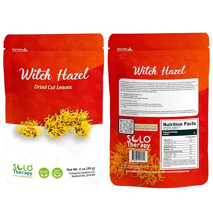 Witch Hazel Leaf Herbal Tea - 56 grams - Resealable Bag - Premium Quality (Witch Hazel Leaf)