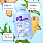 Love Wellness Bye Bye Bloat, Digestive Enzymes | Bloating Relief for Women | Help Reduce Gas Relief & Water Retention | Supports Digestive Health with Fenugreek & Dandelion | 180 Count