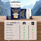 Shilajit Gummies - Himalayan Natural Shilajit Gummies 3000mg - Zinc, Ashwagandha - Natural - No Added Sugar - 60 Count