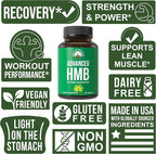 Peak Performance Advanced HMB Supplement for Men & Women - Calcium Beta-Hydroxy Beta-Methylbutyrate Capsules - Supplements for Strength, Recovery, & Lean Muscle - 1000mg of Pure HMB Per Serving
