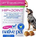 Native Pet Inflammatory Care - Pain Relief for Dogs - Green-Lipped Mussel, Turmeric & Collagen for Dogs - Hip and Joint Supplement Supports Healthy Inflammatory Response & Joint Comfort - 60 Chews