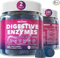 Digestive Enzymes for Women & Men Gummies w/ Probiotics, Papaya, Bromelain, Ginger - Bloating Relief & Gut Health Chewable Supplement Digest Proteins Dairy Carbs Veggies Fats, Sugar Free Vegan, 120Cts