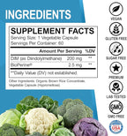 DIM Supplement for Women & Men 200mg - Androgen Estrogen Blocker for Men & Women, Hormonal Acne Pills, Hormone Balance, Menopause Support, Diindolylmethane DIM Supplement Plus BioPerine - 60 Capsules