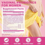 Vaginal Probiotics for Women, Akkermansia Probiotics & Prebiotics & Synbiotics Supplement for Vaginigal Health, pH Balance, Moisture, Odor Control | Non-GMO, Third-Party Tested | 100 Billion CFU
