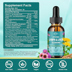 Liposomal Lymphatic Drainage Drops, Liver Cleanse Detox & Repair Liquid Supplement with Milk Thistle, Dandelion, Burdock Root & Echinacea - Lymph & Liver Detox, Antioxidant, Natural Flavor 2 Fl Oz