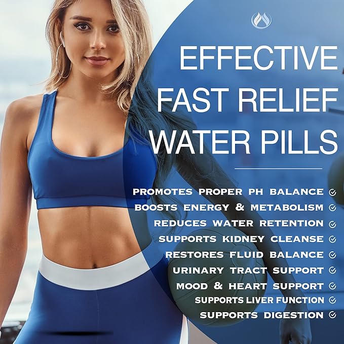 THE ENCLARE NUTRITION Water Pills - Diuretic Water Pills for Swollen Feet and Ankles Relief - for Women or Men - Edema Relief - for Weight, Liquid Retention, Swelling, Bloating & Fluid Balance (3)