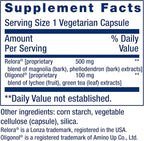Life Extension Cortisol-Stress Balance, Relora® Magnolia bark, Green Tea, Lychee Extract, Manage Stress, Maintain Healthy cortisol Levels, Gluten Free, Non-GMO, Vegetarian, 1-Daily, 30 Capsules