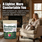 Probiotic Kombucha Gummies with Prebiotics, Probiotics & Postbiotics – Digestive & Gut Health Support – Daily Balance, Bloating Comfort & Microbiome Support – Vegan, Non-GMO, 60 Gummies