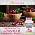 tnvitamins Cranberry Pills for Women: 600 mg of 50:1 Cranberry Concentrate Extract - 90 Capsules | Urinary Tract Health & Support* | Supplement for Women | Non-GMO | Made in the USA!