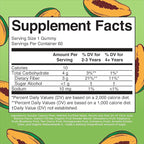 MARYRUTH'S Fiber Gummies for Kids | 2 Month Supply | Sugar Free | Soluble Fiber Supplement | Gut Health & Digestion Support | 3g Fiber per Gummy | Vegan | 60 Count