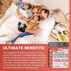 Magnesium Glycinate Gummies for Kids & Adults - Relaxation & Cognition Support - 400/200mg Magnesium Supplement with L-Theanine, Chamomile, B6, D3 & K2 - Vegan, Sugar Free, Strawberry Flavor, 60 Ct