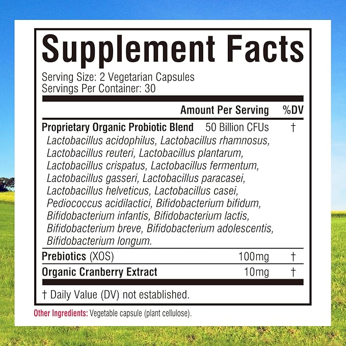 Innate Vitality Probiotics for Women, 50 Billion CFUs, 17 Proven Strains, 60 Veggie Caps, Formulated with Prebiotics and Cranberry Extract,Non-GMO, Supports Vaginal, Digestive and Immune Health