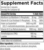 Designs for Health Homocysteine Supreme - Methylated Multivitamin of B Vitamins with Riboflavin, B6, B12, Folate, L-Serine & TMG for Brain Support & Healthy Inflammatory Response (120 Caps)