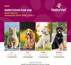 NaturVet Joint Health Level 3 Pet Supplement for Cats & Dogs – Helps Support Hip & Joint Function – Includes Hyaluronic Acid, Glucosamine, MSM, Chondroitin – 10 Oz. Powder