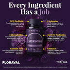 FLORAVAL Vaginal Probiotics for Women - Vaginal Probiotic & Prebiotic for Vaginal Health, pH Balance, Odor & Yeast Support, 36 Billion CFU Lactobacillus Blend, 5 Vaginal Strains, 60 Vegan Capsules