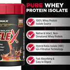 ALLMAX ISOFLEX Pure Whey Isolate Protein Powder - Gluten Free, Low Lactose, Sugar-Free - High-Protein, Clean, Keto-Friendly for Pre Post Workout Supplement for Women and Men | Chocolate, 1lb