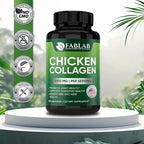 FabLab Chicken Sternum Cartilage Type II Collagen Capsules - Nutritional Supplement for Joints-1000mg per Serving - Non-GMO, Anti-Aging Dietary Product with Hydrolyzed Peptides- 100 Capsules