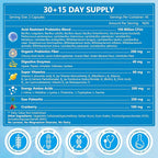 NATURE TARGET Probiotics for Men Digestive Health with Enzymes & Prebiotics, 100 Billion CFUs, Men's Probiotics with Saw Palmetto & Cranberry for Prostate & Urinary Tract Health, 90 Veggie Capsules