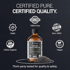 Dr. Berg Black Seed Oil Organic Cold Pressed – Pure Nigella Sativa Black Cumin Oil – USDA Organic, Halal, Vegan – for Hair, Skin, Immune Support – Unrefined Liquid – 4 oz Glass Bottle