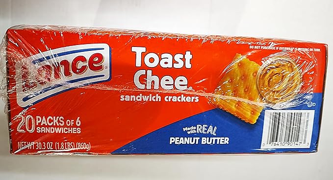 Lance Toast Chee Peanut Butter Crackers, 2 pack of 20 (40 ct.)