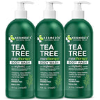Tea Tree Body Wash MaxTherapy, Itchy Skin Relief Soap, Soothes Jock Itch, Athlete's Foot, Acne, Eczema, Psoriasis & Sensitive Skin, Intimate Wash, Men & Women, 3-Pack, Original Edition