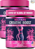 Creatine for Women – Supplement with Collagen & BCAA – Supports Muscle Development, Post-Workout Recovery, Skin Elasticity, Healthy Hair & Nail - (2 Pack x 30 Servings, Unflavored)