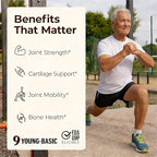 Glucosamine Chondroitin with Calcium + Vitamin D3, 4 in 1 Health Supplement for Joint Repair, Nourishment, strengthening and Reinforcement, Sugar Free Vegan, 90 Tablets Orally