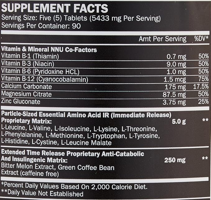 HumaPro Essential Amino Acid Formula | EAA Protein Supplement | Supports Muscle Recovery & Performance | Vegan, Gluten Free | | 450 Tablets | 90 Servings