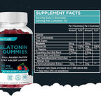 BionerLab Melatonin Gummies (30mg) Enhanced with L-theanine & Vitamin B6 for Adult Women Men - Extra Strength Chewables Calm Gummy - Gluten Free
