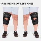 BraceAbility Obesity Hinged Knee Brace - Overweight to Plus Size Wraparound Support for Womens and Mens Arthritis Treatment, Bariatric Joint Pain Relief, Kneecap Instability, Ligament Weakness (Large)