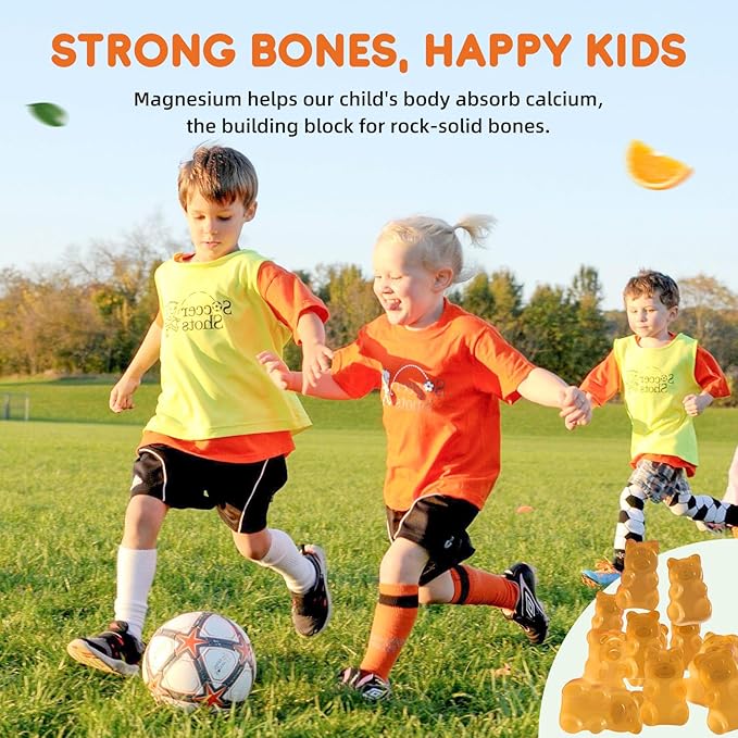 2 Pack Calm Magnesium Gummies for Kids - Magnesium Glycinate Supplement for Sleep, Brain, Immune & Bone Health - Great Tasting Magnesium Gummies for Adults & Kids - Sugar Free Orange