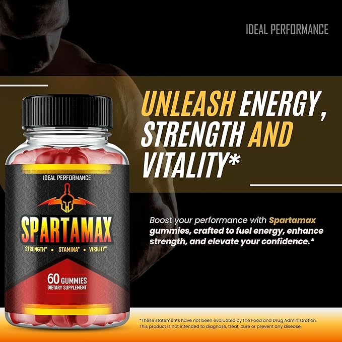 Spartamax Gummies, Official Spartamax Supplement Gummy for Men - Maximum Strength, All Natural Formula for Energy, Stamina & Performance, Advanced Formula Spar Tamax Support Reviews (60 Gummies)