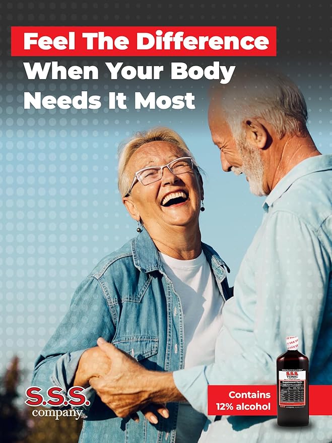 S.S.S. Tonic – High Potency Iron Supplement with B1, B2, B3 Vitamins – 20 fl oz Liquid Formula for Energy, Vitality & Wellness – Easy-to-Take, Iron-Rich, Made in USA, for Women & Men
