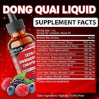 10in1 Liquid Dong Quai Supplement for Women with Ashwagandha, Chasteberry, Black Cohosh, Red Clover, Magnolia, Red Raspberry, Hops Flower, Lemon Balm, and Ginger - 30ml 1 Fl Oz