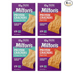 Milton's CRAFT BAKERS Protein Crackers Variety Bundle (Crispy Sea Salt & Red Chili) - 10G Of Plant-Based Protein Per Serving, Certified Gluten Free, Non-Gmo Project Verified, Vegetarian-Friendly, Zero Grams Added Sugar Per Serving, 4.25 Oz, Pack Of 4