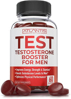 Atlantis Nutrition Testosterone Booster Gummies for Men - Enhances Strength & Stamina - Optimizes Performance & Male Enhancement - Tribulus, Goat Weed Extract, Maca Root Extract | 60 Gummies